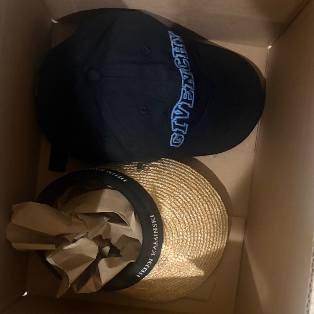Black Baseball Cap with Blue Embroidered Text